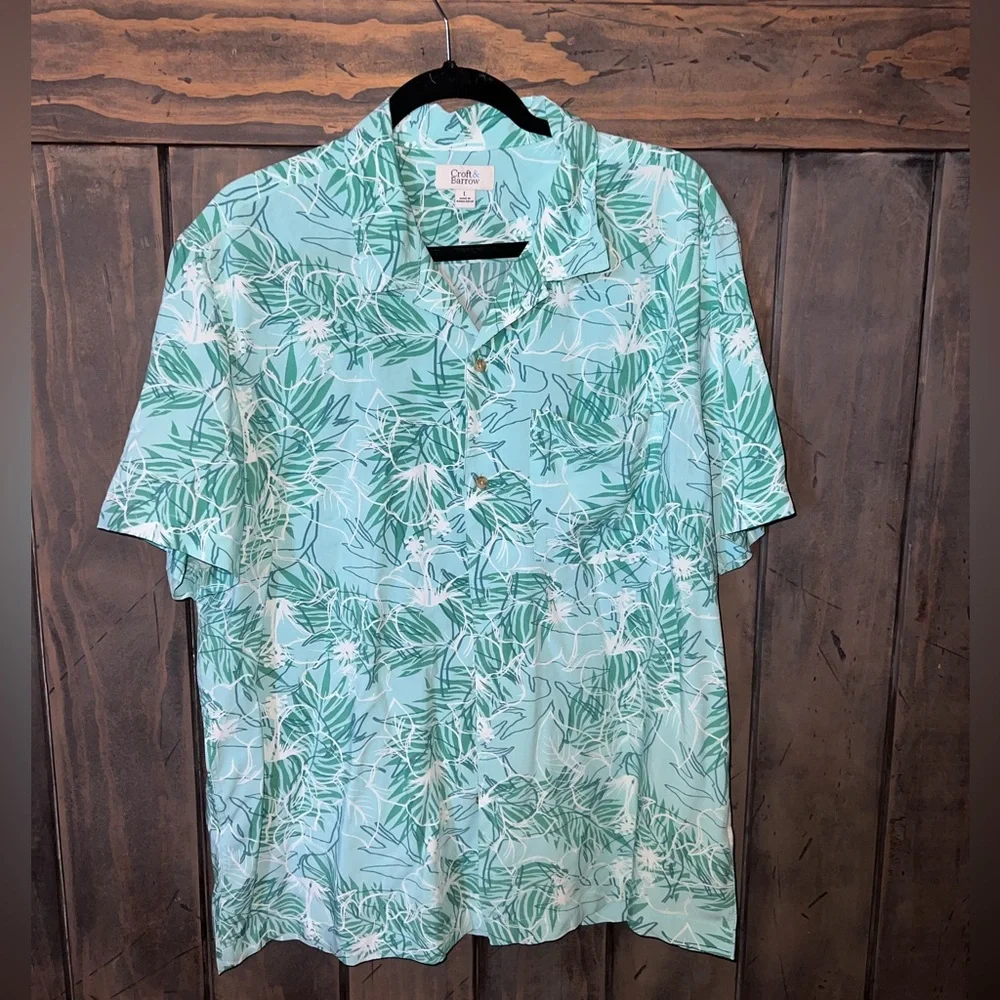 Hawaiian shirt short sleeve button down shirt summer - Picture 1 of 4